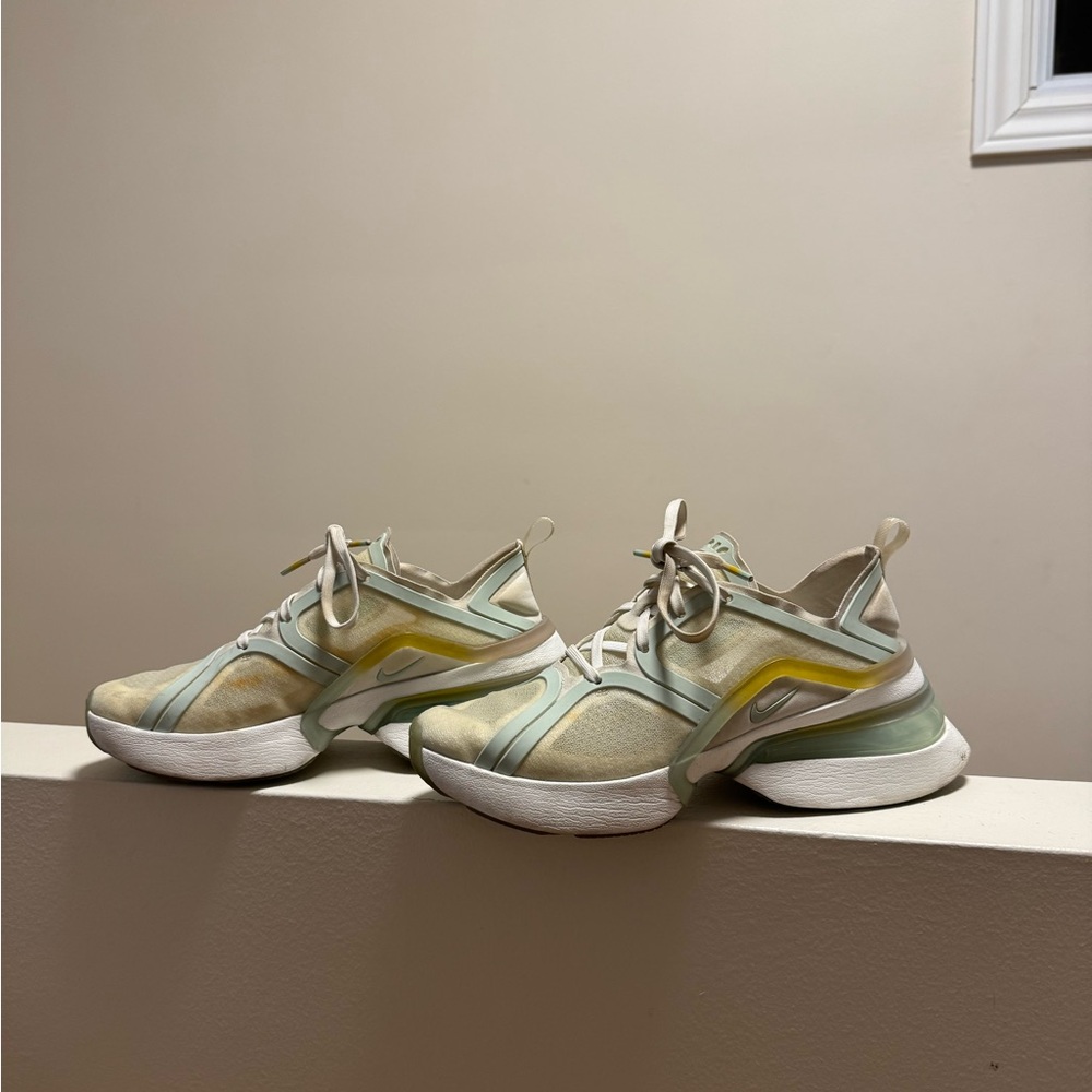 Nike Women's Cream and Yellow Sneakers